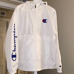 Champions White Windbreaker